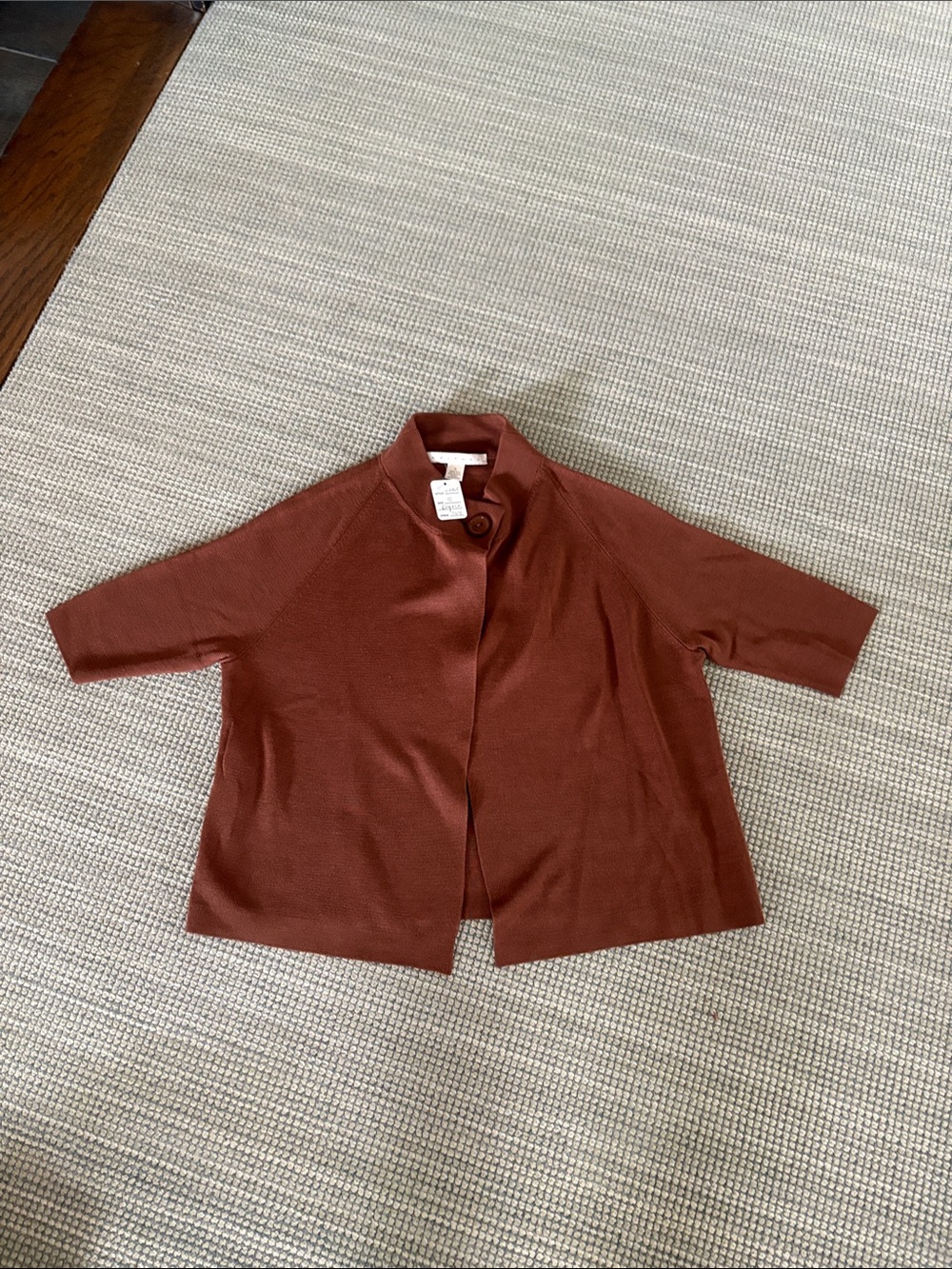 Brand new with tags Belford Women's brown Short Sleeve Button-Top Sweater